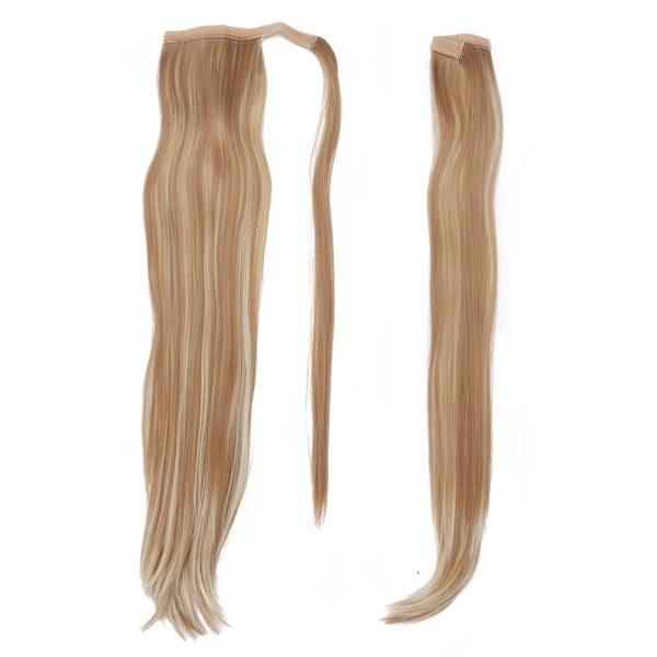 Kvinnor långt rakt hårförlängning hästsvans Peruk Clip i hästsvans Falskt hår Styling 04#