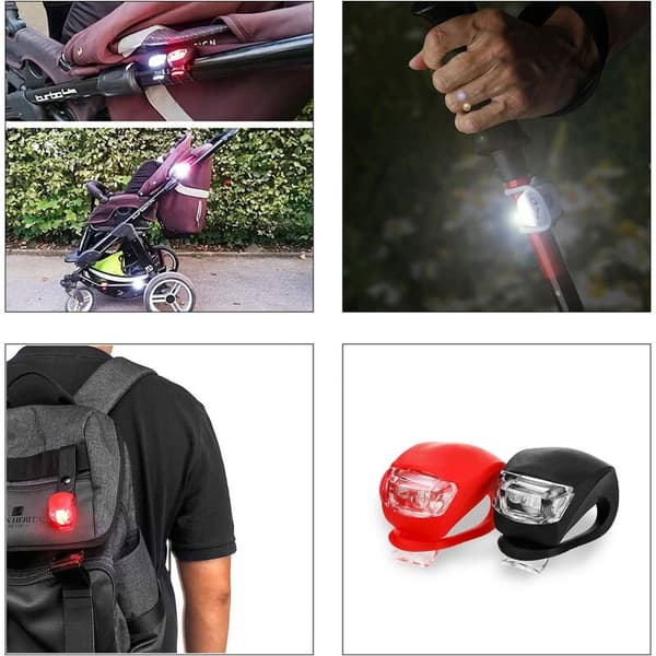 Pyöränvalo | Silikoni LED-pyöränvalo | Eteen ja