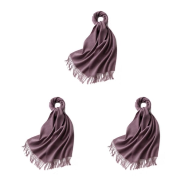 1/2/3 unisex-huivit fransuilla Lämmin ja mukava putkihuivi vaaleanpunaiselle rose purple 3Set
