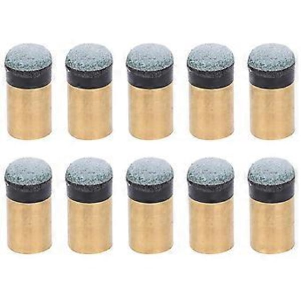 10 kpl Biljardi Snooker Pool Cue -keppien kärjen varaosat Ruuvattava kupari PU-nahka (10 mm)