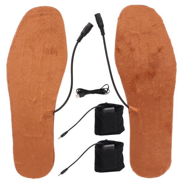 26,8 cm lengde Elektrisk varmeinnleggssåler Kuttbar størrelse Hold varmen USB-oppvarmede skoputer