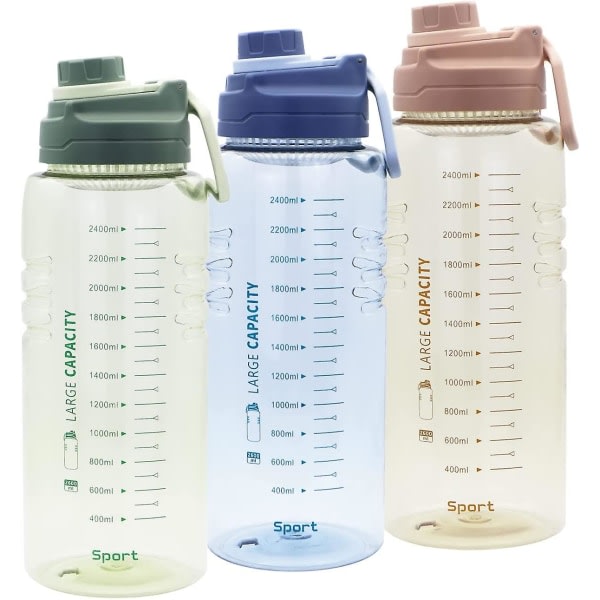Stor vattenflaska, 88oz, läckagesäkra vattenflaskor med sil