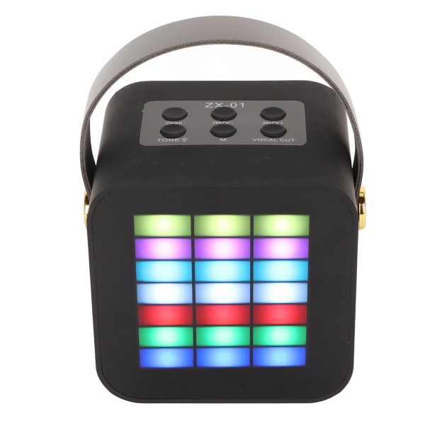 Børn Mini Karaoke Machine BT 5.3 LED lyseffekter Trådløs Bluetooth højttaler med 2 mikrofoner til fest