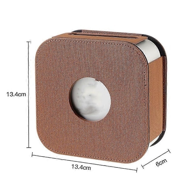 Skyddande läderfodral för dator, tillbehör för Mac Mini 2024 / M4 Brun