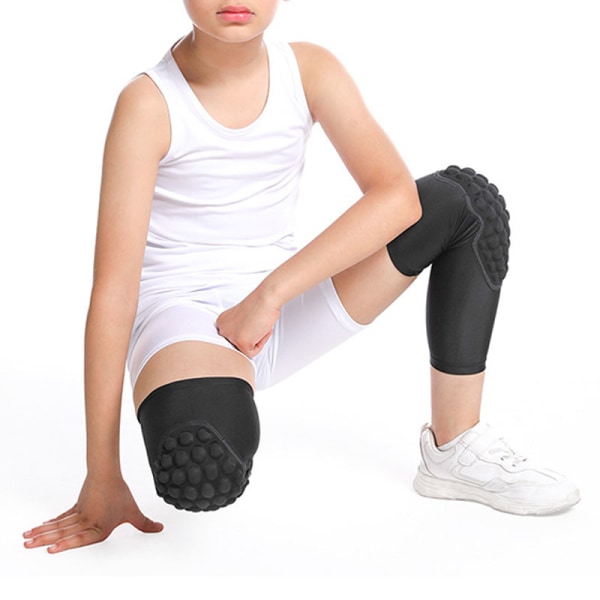 Lasten polvisuojat Liukumattomat EVA-jalkojen kyynärpääsuojat ulkokoripallon rullaluistelulle Musta XL 42cm / 16,5in