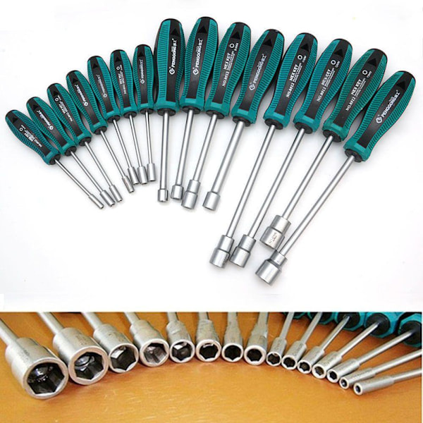 Metallisk Anti-Halk Handtag Verktyg Nyckel Mutterdragare Hylsa Skruvmejsel Matches the image 10mm