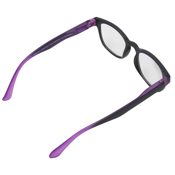 Moderigtige læsebriller Traditionelle stel Unisex mænd, kvinder briller til ældre(+100 sort lilla)