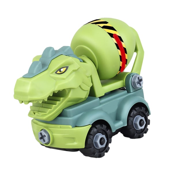 Dinosaurie-tema Barn Byggfordon Scensimulering Gör-det-själv Montering Tekniska lastbilar Leksaker Agitator Truck