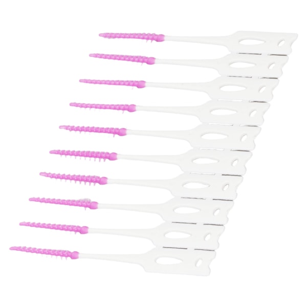 200 st mellanrumsborste engångsborste mjuk silikon tandrengöring tandpetare för munvård Lila