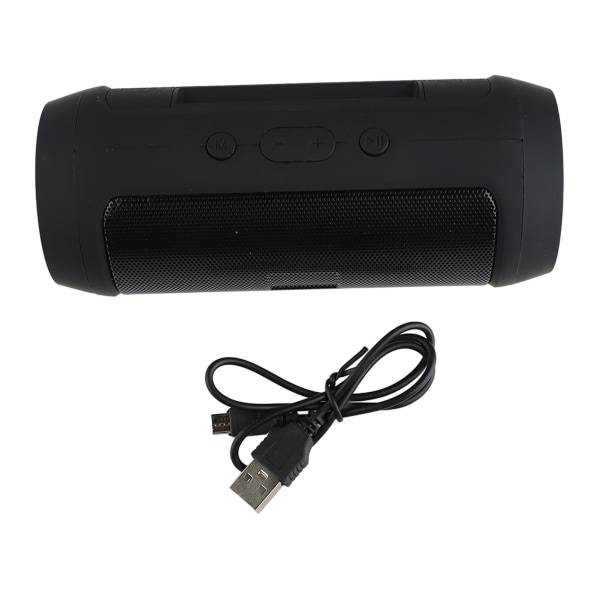 Bärbar Bluetooth högtalare FM-radio Inbyggd HD-brusreducerande mikrofon HiFi Heavy Bass Mini Bluetooth -högtalare för skrivbordet Svart för E2mini