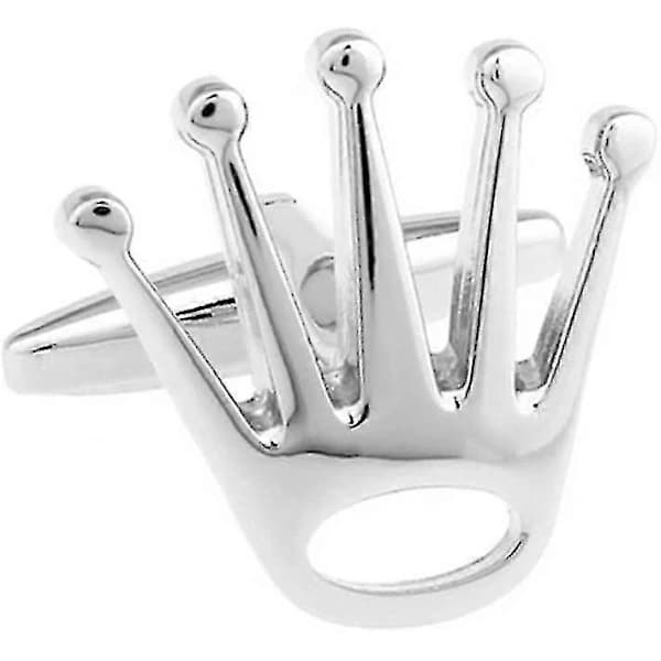 Klassiska Manschettknappar Manschettknappar Knappar Krona Modellering Design Nyhet Manschettknappar (2 Par, Silver)