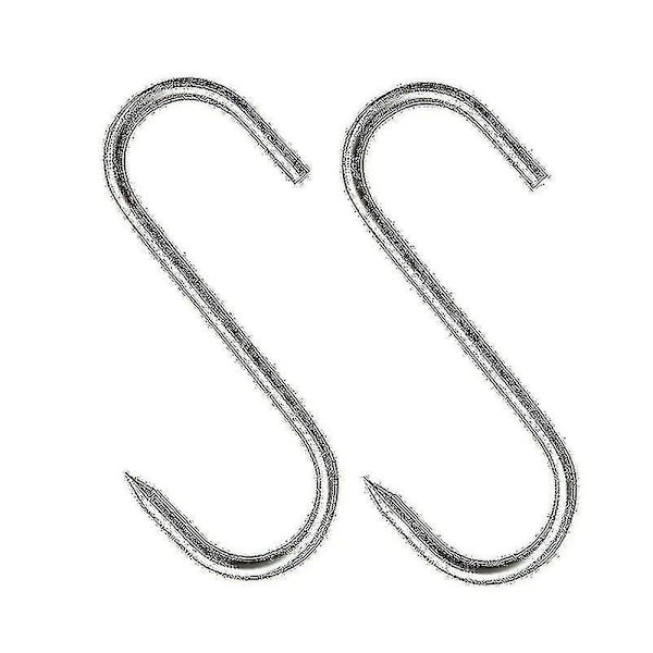 20 stk. Rustfri Kroge med Skarp Spids til Slagteri Køkken Varm- og Koldrøgning Praktisk Krog（PA）