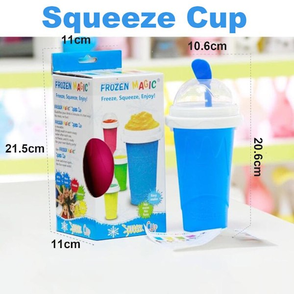 Slushie Maker Cup Magisk Snabbfryst Smoothies Cup yellow