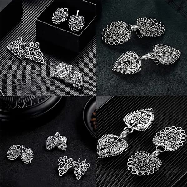 4-pack Kofta Clips - Metall Tröjclips - Kläder Brosch - Sjalspänne