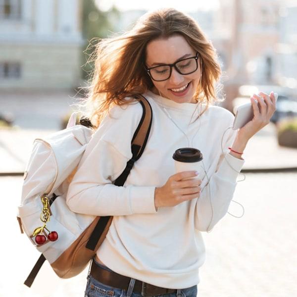 Søt Rød Kirsebær Nøkkelring Kirsebær Veske Charm Søt Kirsebær Charm Hengesmykke For Håndveske Bursdag Nøkkelringer Smykker For Jente Gaver Rød One Size