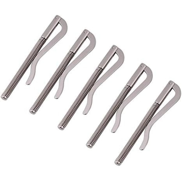 Metallinen kaksiosainen setelipidike, 5 kpl 75 mm lompakon varaosia käteisen pidike jousiklipsi miesten naisten lompakot metallinen kaksiosainen setelipidike