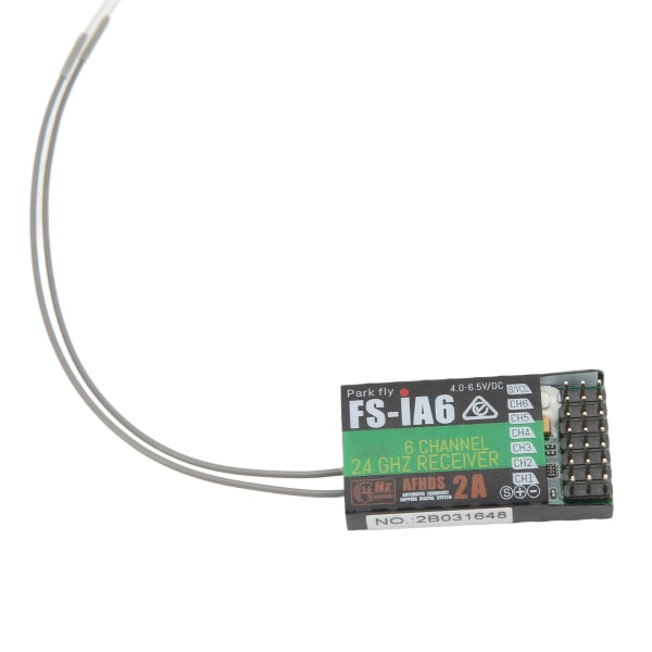 FS IA6 RC-mottagare 2,4GHz 6 kanaler med dubbelantenn RC-radiosystemdel för GT2E GT2F GT2G-sändare