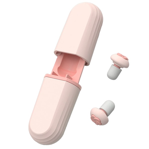 6 par støjreducerende ørepropper Støjreduktion Silikone genanvendelig øreprop til at sove Working Pink