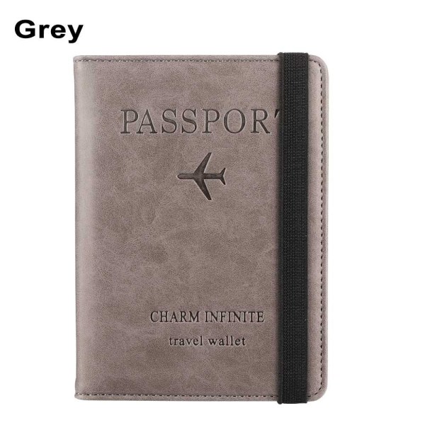 Passhållare Passväska korthållare GRÅ grå grey
