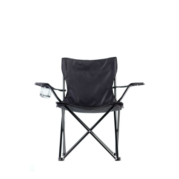 Fällbar campingstol, set om 1, fiskestol utomhus, med armstöd, mugghållare, bärbar, hopfällbar, kapacitet 120 kg, camping, trädgård, fiske