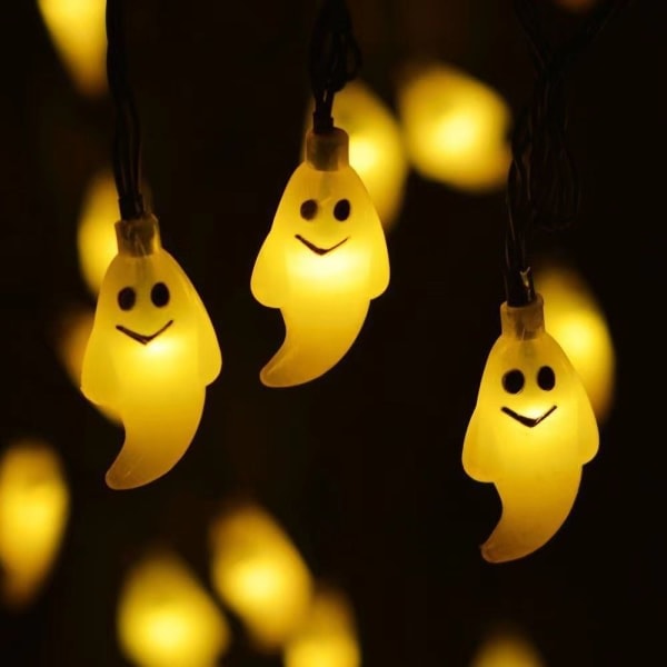 Halloween moniväriset, 5m 50 LED kummitus Halloween-valot
