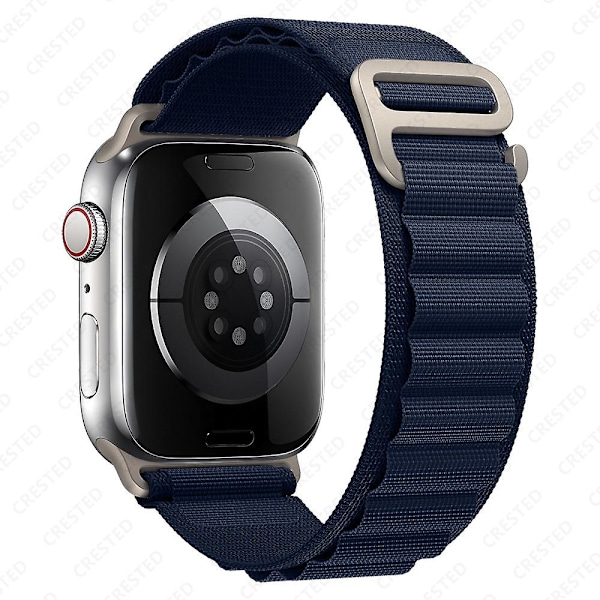 Alpine Loop-armband för Apple Watch Rem 49mm 44mm 40mm 45mm 41mm 42mm 38mm 38 40 44 45 Mm Armband Iwatch Ultra Series 7 6 3 Se 8 mid-blue