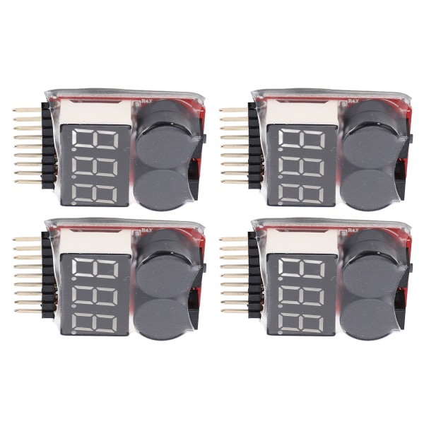 4 STK 2 i 1 1 8S Lipo Battery Voltage Tester Monitor Lavspent Buzzer Alarm RC Battery Checker