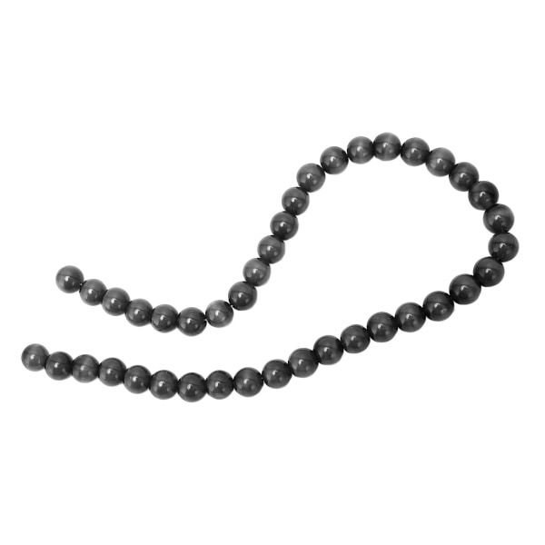 Naturstein Spacer Beads DIY Løse perler for å lage Halskjede Armbånd Smykker Tilbehør Svart