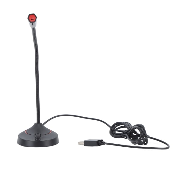 Svanehals kablet mikrofon Svart 360 grader Pick Up Desktop Svanehals mikrofon for Karaoke Konferanseopptak USB