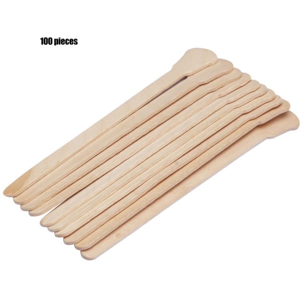 50 Stk/100 Stk Trævoksstave Små voksstave Voksapplikatorstave Trævoksspatelstave til hårfjerning af øjenbryn og næse