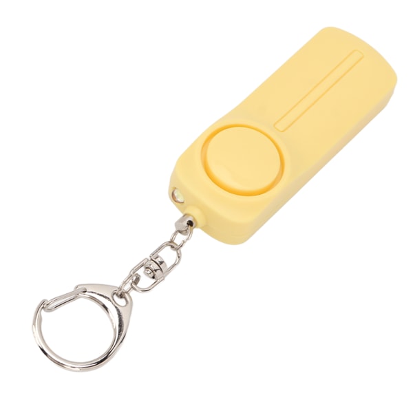 Nødalarm Militærklasse mini nøkkelring høy 130dB sikkerhetsalarm med LED-blits for kvinner, barn, eldre, gul