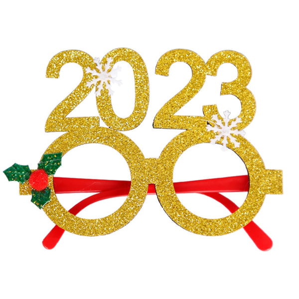 Julglasögon Festrekvisita Gott Nytt År Glitter Pappersglasögon 2023 Happy