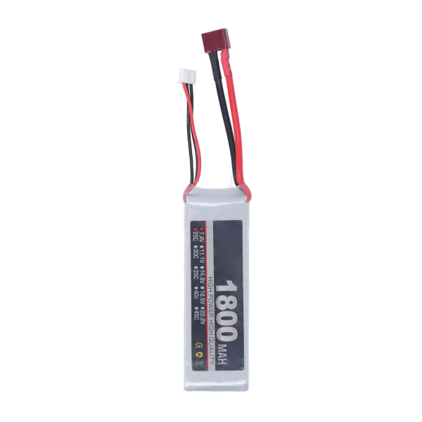RC LiPo-batteri 7,4V 2S 1800mAh 25C Oppladbar Lithium Polymer LiPo-batteripakke for RC-bilflyfly T-plugg