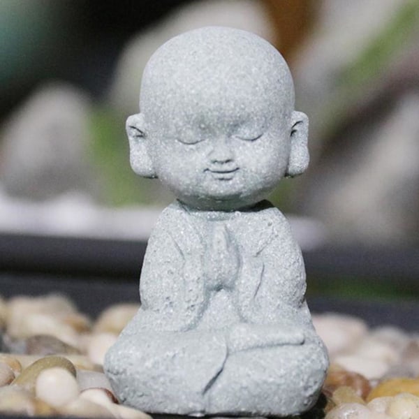 1/2/3 Classic Buddha Staty Resin Collectible Crafts til skrivebordet Siddende 1 sæt