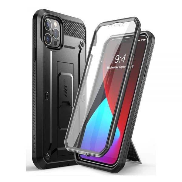 Supcase iPhone 12 / 12 Pro Deksel Unicorn Beetle Pro Svart