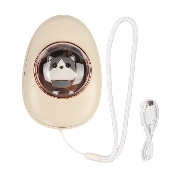 2 i 1 elektrisk håndvarmer Power Bank USB-opladning Mini bærbar kapsel Elektrisk håndvarmer til vintergrå kat
