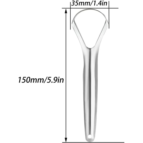2 delar tungskrapa i rostfritt stål, ta bort dålig andedräkt Munvård tungborstar, tungrengörare, tungskrapa