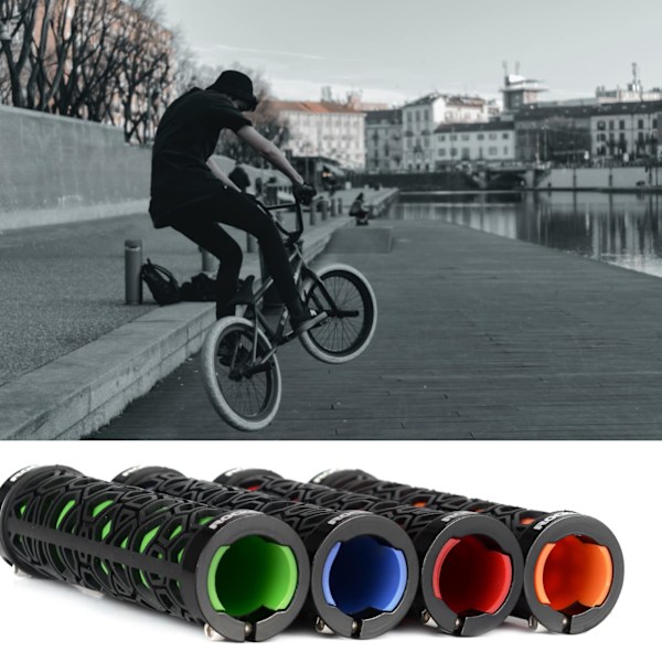 1 par MTB-styregrep, 2 endestykker, sklisikkert 22 mm diameter