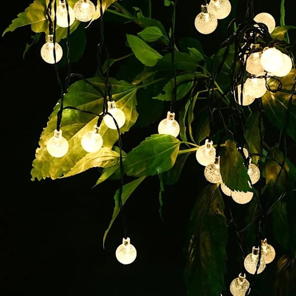 LED-lysslynge med solpanel for utendørs bruk, 12m47-