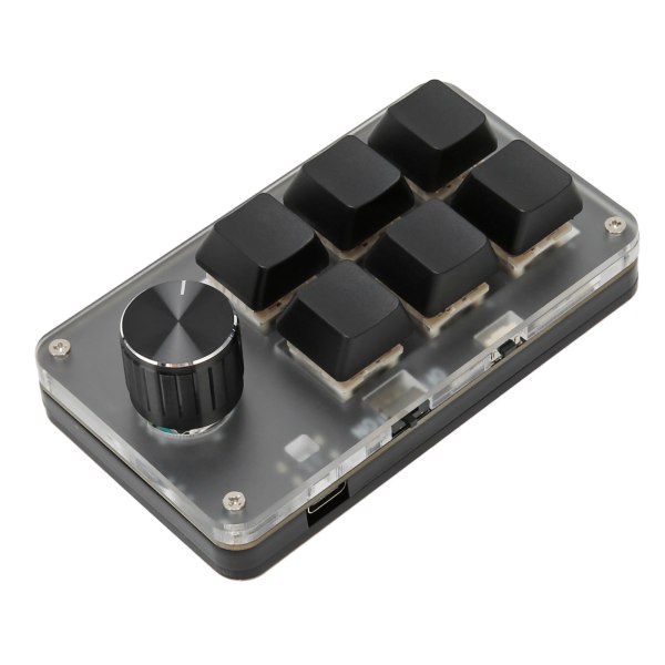 Minitastatur Knop Design Rød Switch Dual Mode Plug and Play Mekanisk programmerbart tastatur til gaming Office Media 6 taster med 1 knop