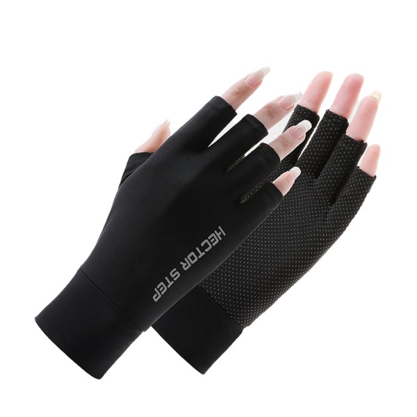 Unisex UV-skyddande fingerlösa handskar sommarsolhandske för
