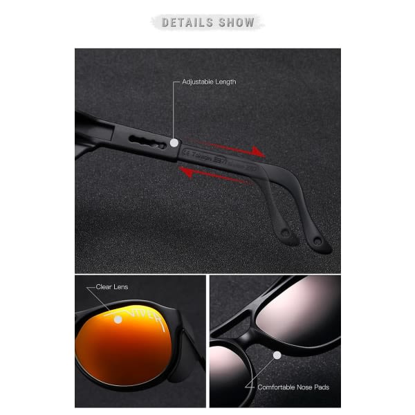 Serie polariserade cykelglasögon, färgglada helbelagda sport Uv400 solglasögon