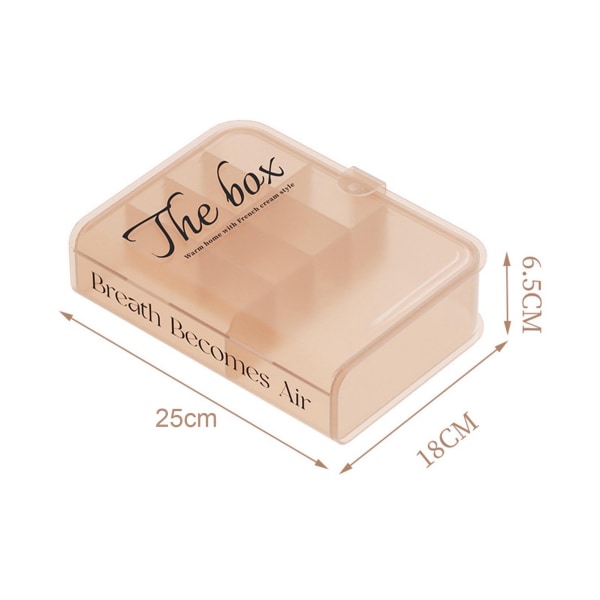Desktop Organizer Box Datakabel case Plast Bokdesign Heminredning för Line Earbud Translucent Pink