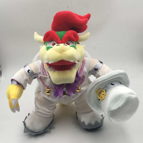 Bästa Super Mario White Bowser I Bröllopsklänning Odyssey King Koopa Large Plysch Bowser Groom