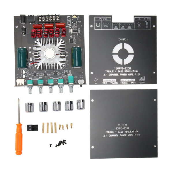 Bluetooth-forstærkerkort 2.1-kanals subwoofer HiFi trådløs lydeffektforstærkermodul med diskant-baskontrol 15V?36V