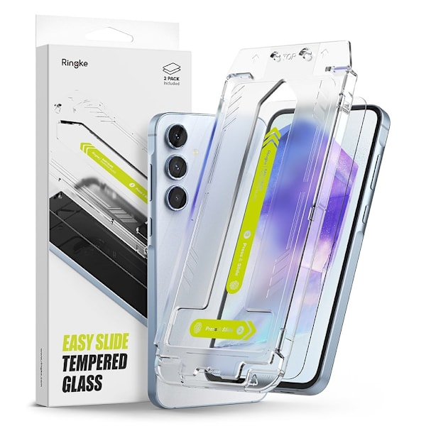 Ringke Galaxy A55 5G 2-PACK Easy Slide Härdat Glasskydd