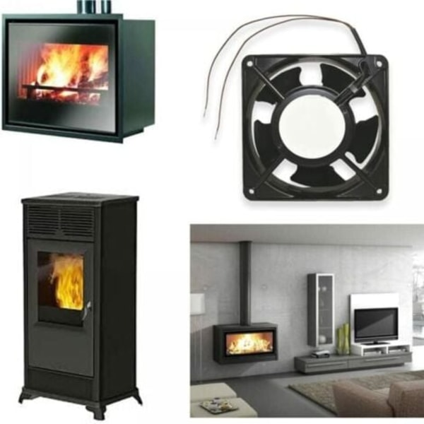 Axialvifte for peiskassett Innfellbar Høy temperatur Metallblader Stille Universell 120 x 120 x 38 mm.pa