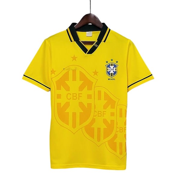 VM brasiliansk fotbollströja Fotbollsträning T-shirt Player Fans Jersey 1994 Brasilien Hjem S