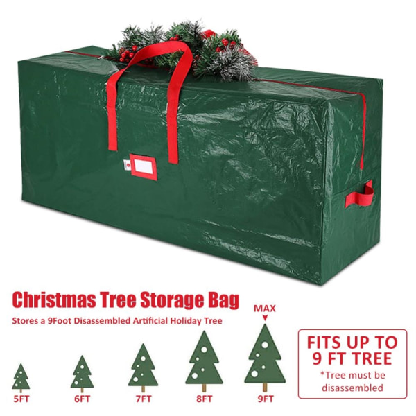 Juletræsopbevaringstaske Ferieopbevaringsetui Vandtæt taske med lynlås med bærehåndtag