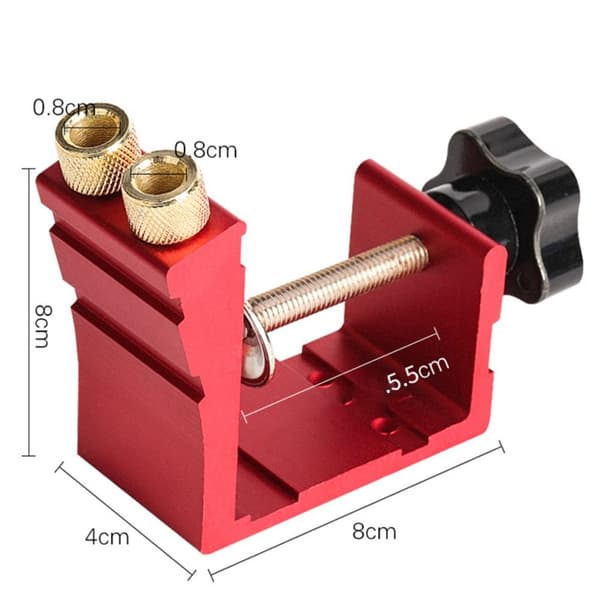 46-dels Pocket Hole Jig Snedig Hål Locator SORT